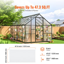 6 Pack Polycarbonate Greenhouse Panels, Roof Panels Sheets