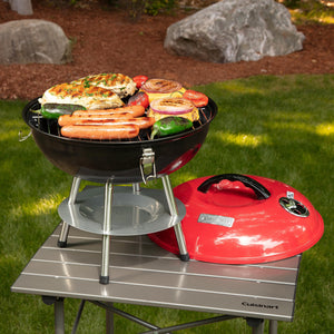 Cuisinart CCG-190RB Portable Charcoal Grill, 14-Inch, Red