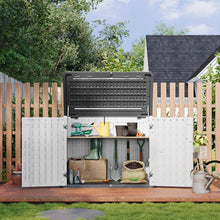 Outdoor Storage Cabinet 35 Cu.Ft Outdoor Trash Can Storage Shed