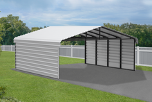 20 Foot Wide Steel Carport - LIMITED SIZES/COLORS