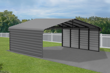 20 Foot Wide Steel Carport - LIMITED SIZES/COLORS