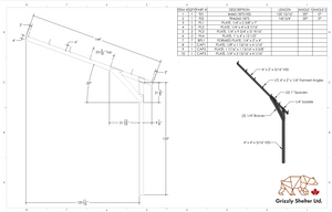 Kootenay Cantilevered Steel and Wood Carport or Awning