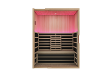 Blisspod Full Spectrum Sauna, Canadian Hemlock Ultra Low EMF, Infrared & Red Glass Heater & Chromotherapy – 3 Person
