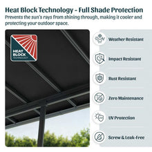 Sierra Cabrio Patio Cover Kit in Grey Frame with Opaque Grey Panels | CANOPIA by PALRAM