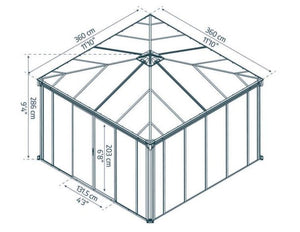 Ledro Enclosed Gazebo Sunroom with Screens | CANOPIA by PALRAM