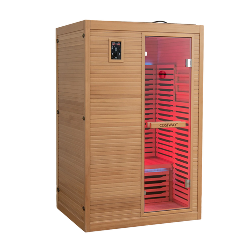2 Person Infrared Canadian Hemlock Wood Sauna