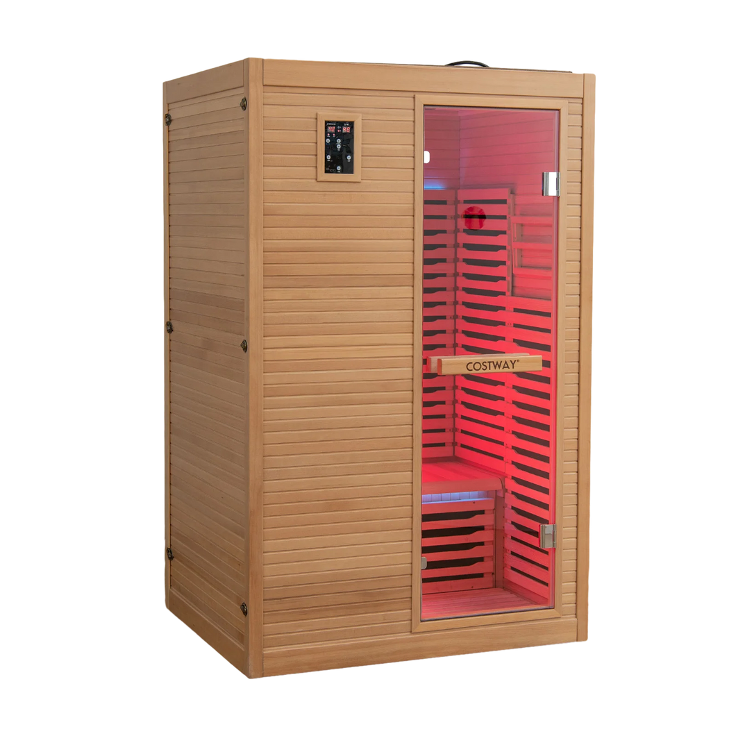 2 Person Infrared Canadian Hemlock Wood Sauna