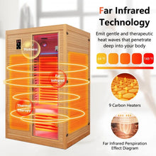 2 Person Infrared Canadian Hemlock Wood Sauna