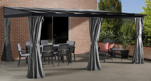 Polycarbonate Aluminum Wall Gazebo 12x16