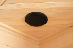 Vienna, Corner Spacious Infrared Sauna Canadian Hemlock Ultra Low EMF, 12 Heaters, 4-5 Persons