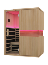 Blisspod Full Spectrum Sauna, Canadian Hemlock Ultra Low EMF, Infrared & Red Glass Heater & Chromotherapy – 3 Person