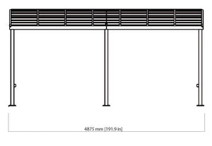 Polycarbonate Aluminum Wall Gazebo 12x16