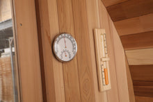 Blisspod, Prague, Canadian Red Cedar Outdoor Steam Barell Sauna, 2-4 / 4-6 persons with Full Glass Back & 2 front Porch seats