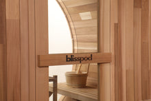 Canadian Red Cedar Outdoor Steam Barell Sauna | Full Glass Back | 70.87"H x 70.87"W x 70.87"D | 4-6 person