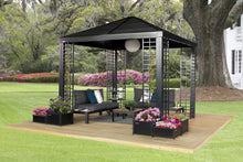 Black Aluminum Frame Gazebo With Planters
