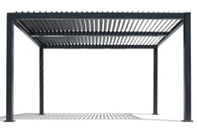 13 x 10 x 7 ft Black Louvered Pergola