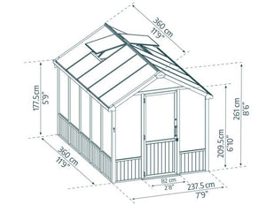 Natura Cedar Frame Polycarbonate Panel Greenhouse Kit  | CANOPIA by PALRAM