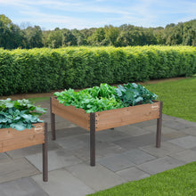 Wood Deep Raised Garden Soil Planter Boxes