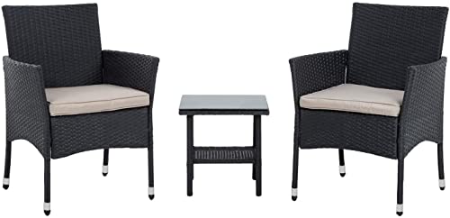 Wicker Patio Furniture 3 Piece Patio Set