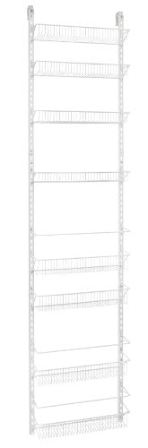 Adjustable Organizer Rack with Baskets Wall or Over Door Mount
