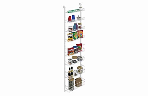 Adjustable Organizer Rack with Baskets Wall or Over Door Mount ...