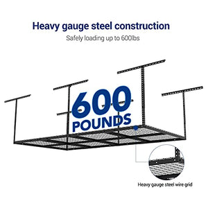 3x8 Overhead Garage Storage Rack with Heavy Weight Capacity