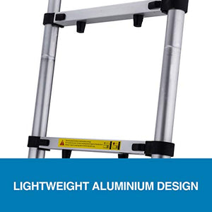 Anti Pinch Portable 12.5 Feet Aluminum Telescoping Extension Ladder