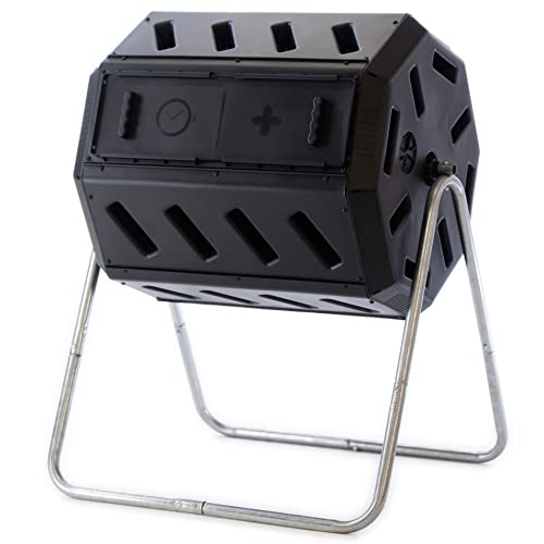 Dual Chamber Tumbling Composter Canadian-Made, 100% Recycled Resin