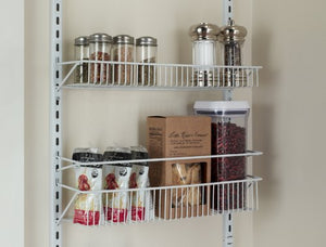 Adjustable Organizer Rack with Baskets Wall or Over Door Mount