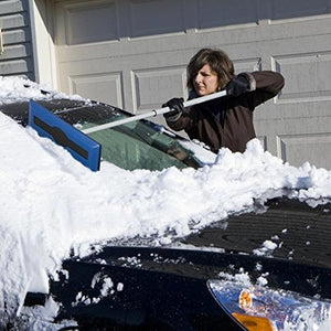Snow Joe Telescoping Snow Broom with Ice Scraper