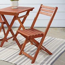Vifah V1381 Outdoor Wood Folding Bistro Set with Square Table & Two Chairs