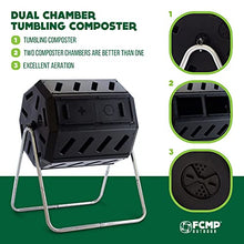 Dual Chamber Tumbling Composter Canadian-Made, 100% Recycled Resin