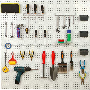 Pegboard Hooks Assortment, Plastic Bins, Peg Locks, for Organizing Tools, 140pcs