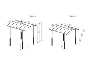 Arcadia Carport Leg Roof Height Elevation Kit for 2 Legs