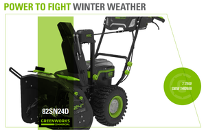 Two Stage Greenworks Electric Snow Blower
