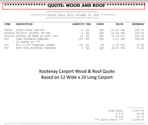 Kootenay Steel & Wood Carport